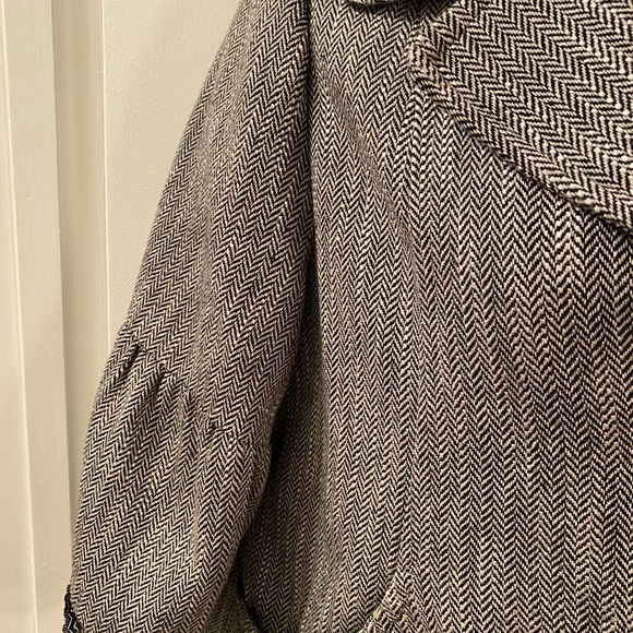 Artifacts brand 1x black/white patterned suit jackets lace trim cute pockets $25 - Picture 8 of 9